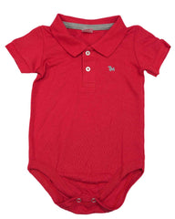 Polo básico para recien nacido niño Rojo