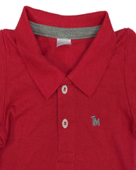 Polo básico para recien nacido niño Rojo