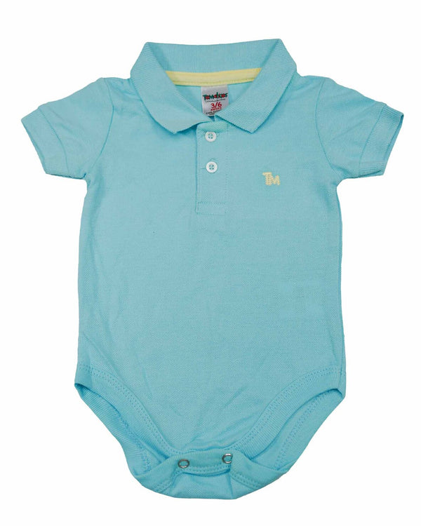 Polo básico para recien nacido niño Azul