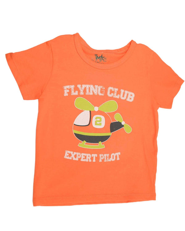 Camiseta básica para recien nacido niño Naranja