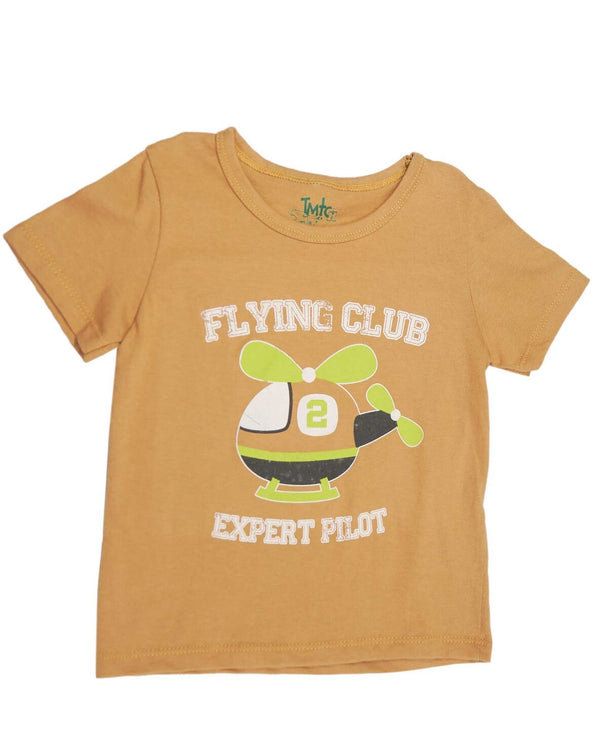 Camiseta básica para recien nacido niño Café