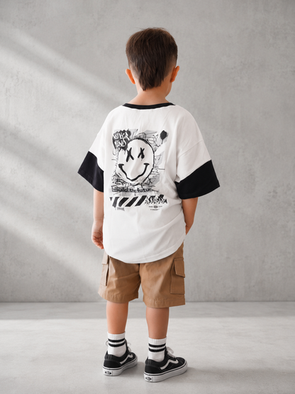 CAMISETA OVERSIZE - NIÑO - COLECCIÓN VIBRAS URBANAS