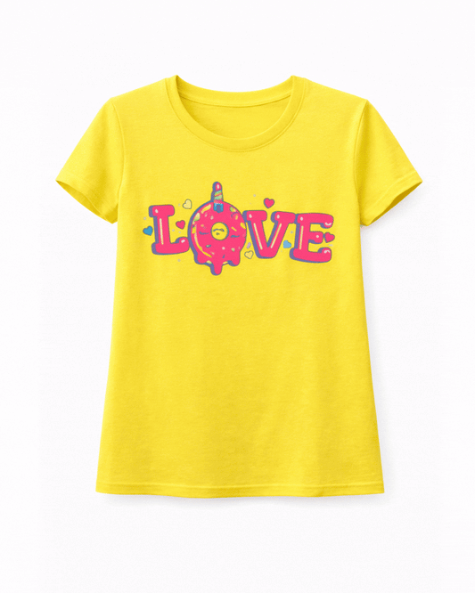 Blusa basica para niña Amarilla