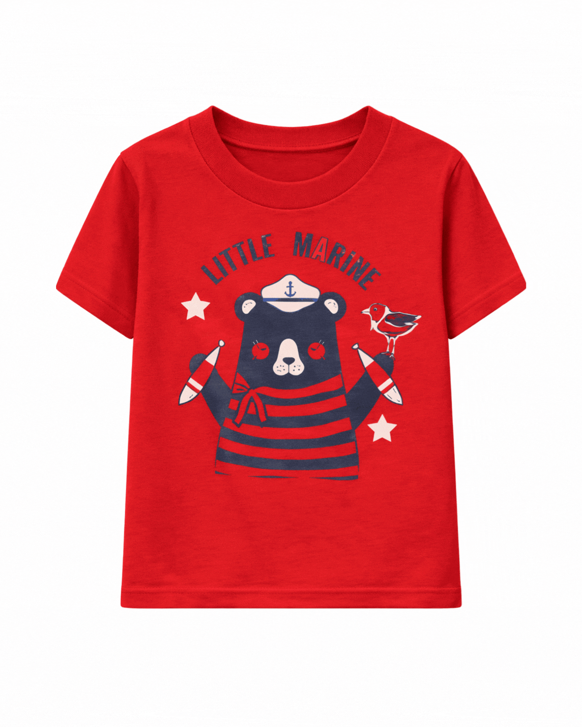 Camiseta básica para recien nacido niño Rojo