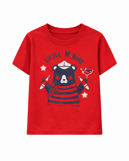 Camiseta básica para recien nacido niño Rojo