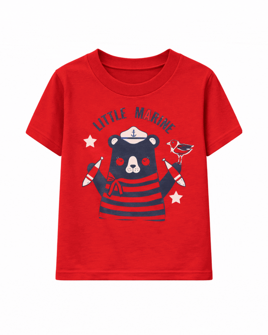 Camiseta básica para recien nacido niño Rojo
