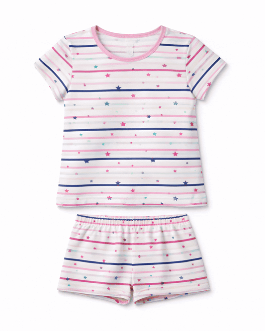 Pijama de dos piezas para niña Estampada