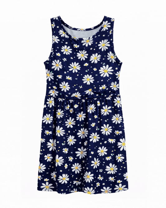 Vestido básico estampado para niña