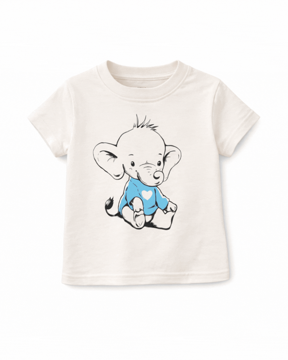 Camiseta básica para recien nacido niño crudo