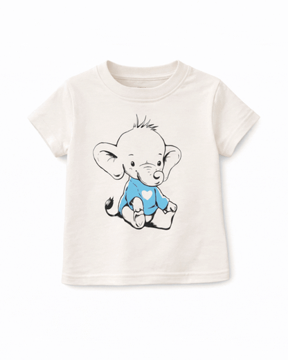 Camiseta básica para recien nacido niño crudo