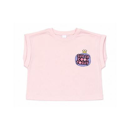 CAMISETA ROSA MANGA CORTA NIÑA - COLECCIÓN VIBRAS URBANAS