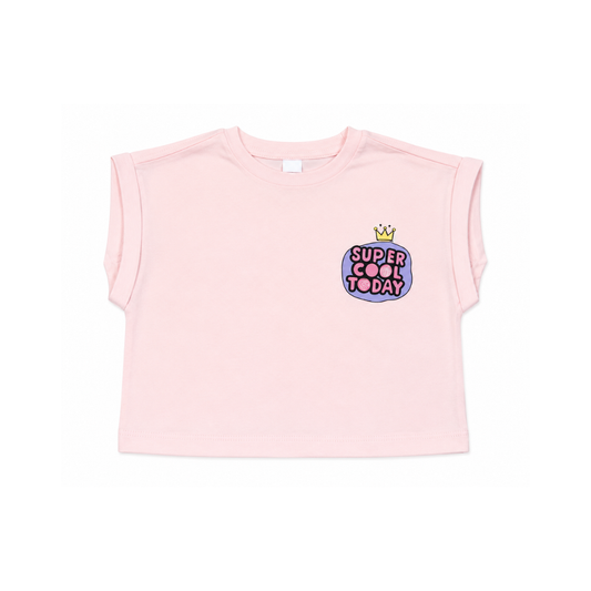 CAMISETA ROSA MANGA CORTA NIÑA - COLECCIÓN VIBRAS URBANAS