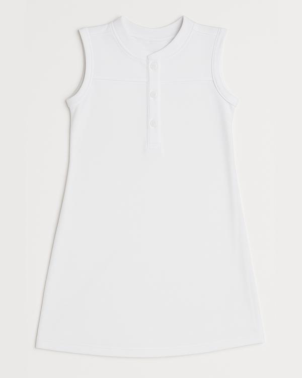 Vestido básico para niña Blanco