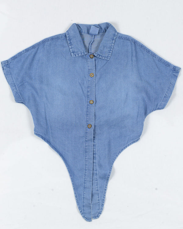 Blusa para niña chambray