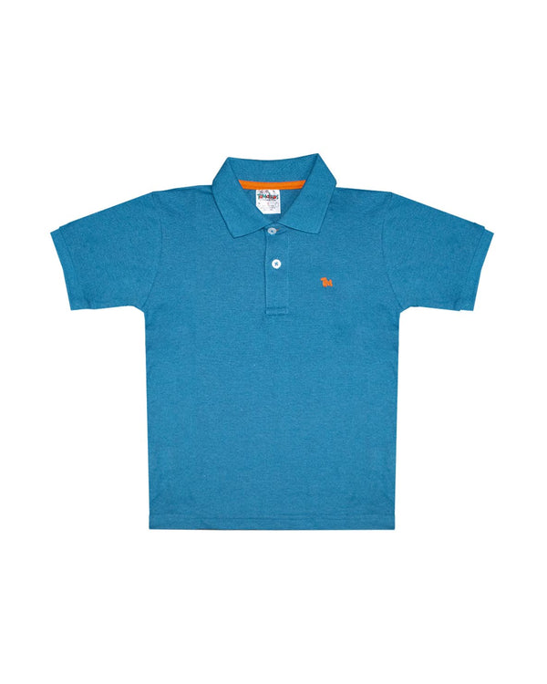 Polo basico Para niño Turquesa