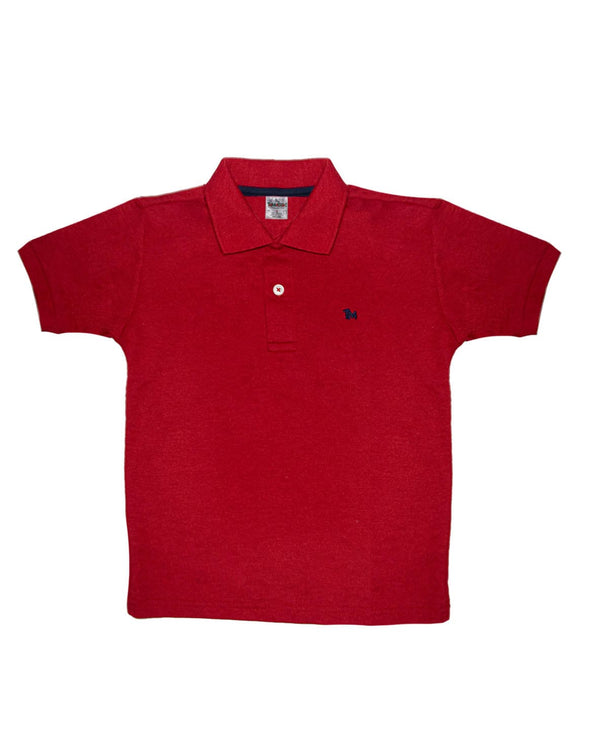 Polo basico Para niño rojo