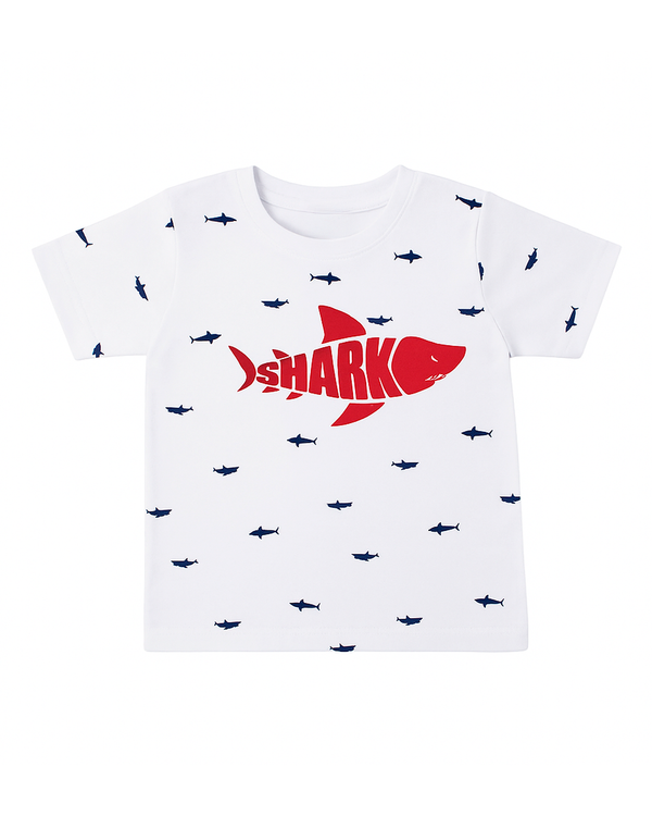 T-SHIRT Niño Tiburon Rojo
