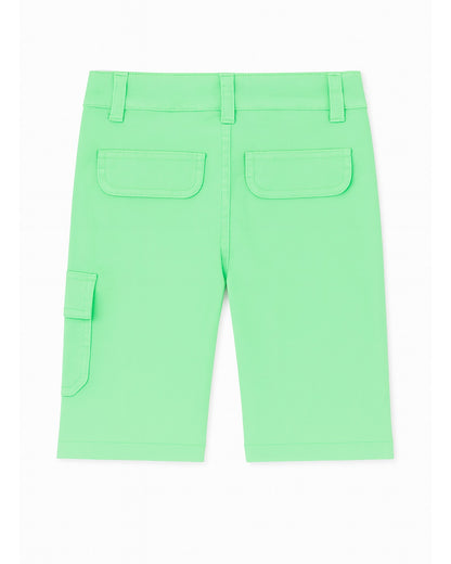 Bermuda Cargo Casual - Verde Lima Brillante
